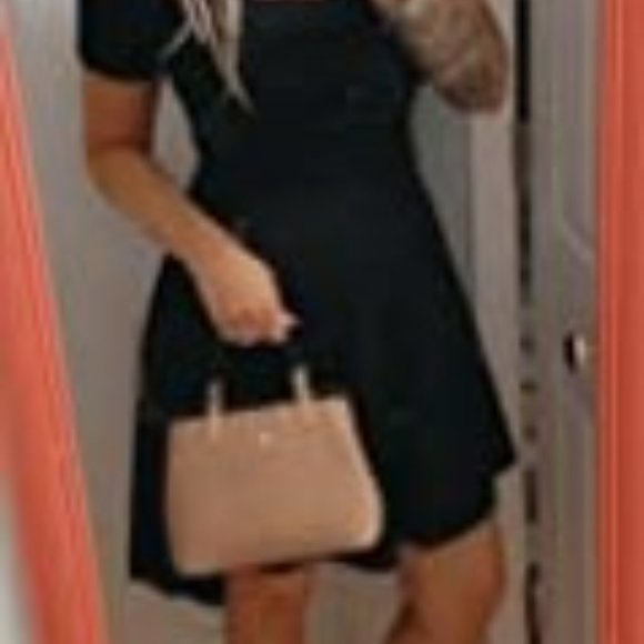 New Sarin Mathews Womens Off The Shoulder Short Sleeve High Low Cocktail Dress - Picture 16 of 16